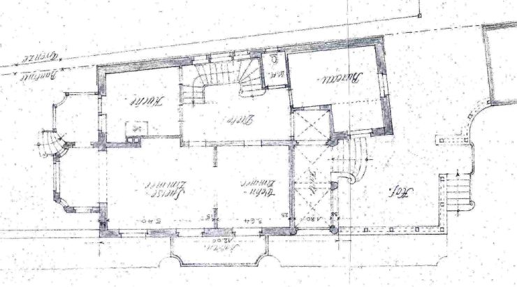 19170502 Villa Roth Grundriss EG und Umgebung 3
