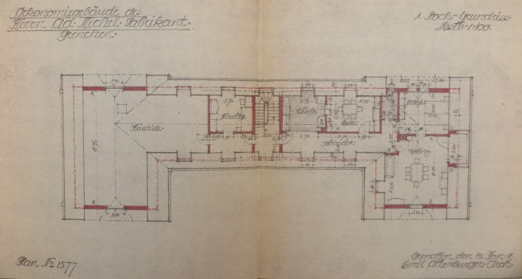 19180121 Oekonomiegebäude Grundriss 1. OG. IMG_3758